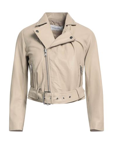 Bully Woman Jacket Beige Size 10 Soft Leather