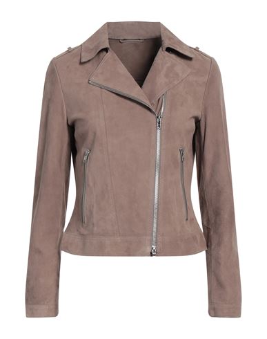 Sword 6.6.44 Woman Jacket Dove Grey Size 10 Soft Leather