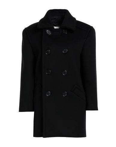 Saint Laurent Woman Coat Black Size 6 Wool