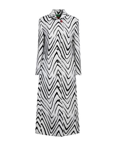 Missoni Woman Coat White Size 8 Wool, Viscose, Polyester In Multi