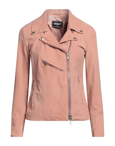 Sword 6.6.44 Woman Jacket Blush Size 10 Soft Leather In Pink