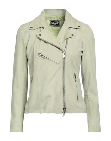 Sword 6.6.44 Woman Jacket Light Green Size 10 Soft Leather