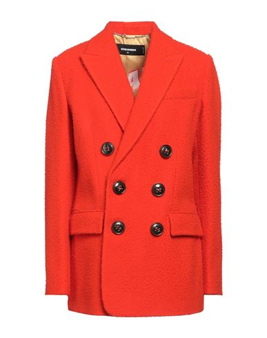 Dsquared2 Woman Coat Tomato Red Size 4 Virgin Wool In Tomato Red