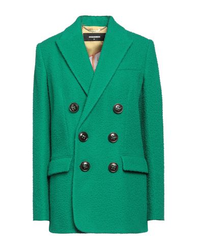 Dsquared2 Woman Coat Tomato Red Size 4 Virgin Wool In Green