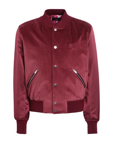 Amiri Man Jacket Garnet Size 38 Cotton, Polyester In Red