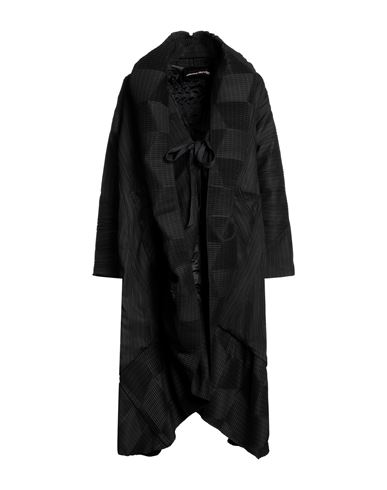 Collection Privèe Collection Privēe? Woman Capes & Ponchos Black Size 10 Wool, Nylon, Polyester, Viscose, Elastic Fibr