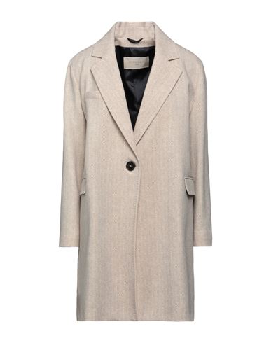 Circolo 1901 Woman Coat Beige Size 8 Cotton, Elastane