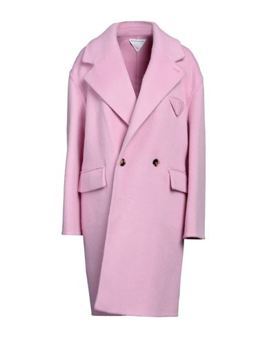 Shop Bottega Veneta Woman Coat Pink Size 2 Wool, Alpaca Wool, Mohair Wool, Polyamide