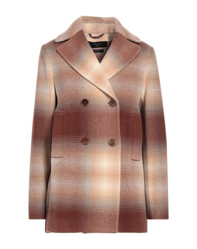 Circolo 1901 Woman Coat Brown Size 8 Virgin Wool, Cashmere