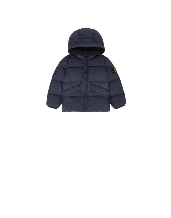 STONE ISLAND JUNIOR 40223 GARMENT DYED CRINKLE REPS R-NY DOWN  Jacket Man Blue