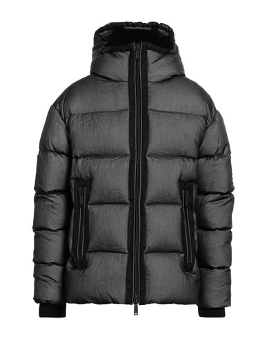 Dsquared2 Nylon Down Jacket With Logo Patch In Black