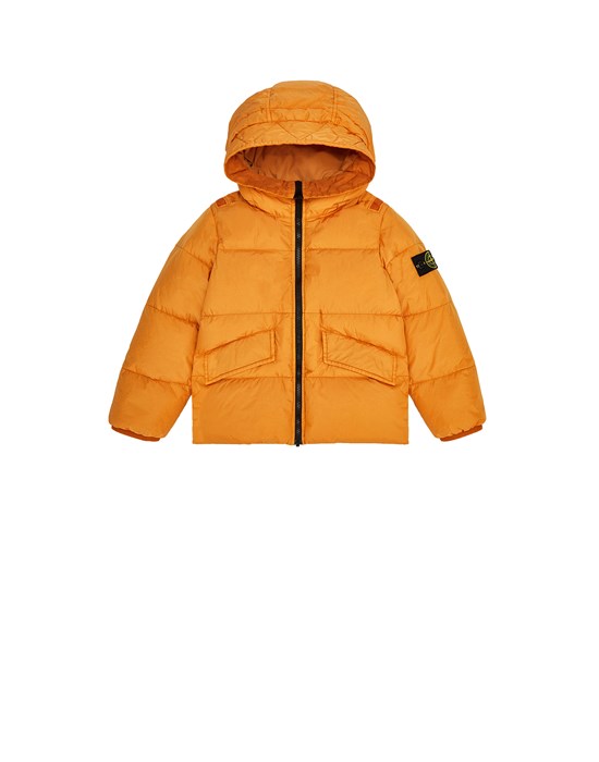 Jacket Man 40223 GARMENT DYED CRINKLE REPS R-NY DOWN Front STONE ISLAND KIDS