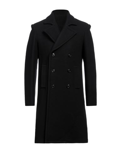 Mauro Grifoni Man Coat Black Size 38 Virgin Wool, Polyamide, Cashmere