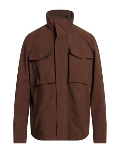 Dondup Man Jacket Chocolate Brown Size 40 Polyester In Brown