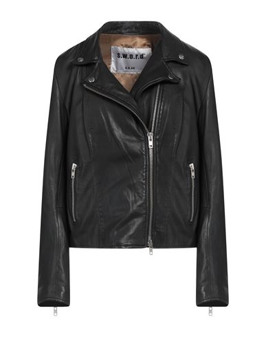 Sword 6.6.44 Woman Jacket Black Size 10 Soft Leather
