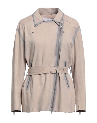 Bully Woman Jacket Dove Grey Size 6 Soft Leather