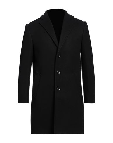 Shop Daniele Alessandrini Homme Man Coat Black Size 38 Polyester
