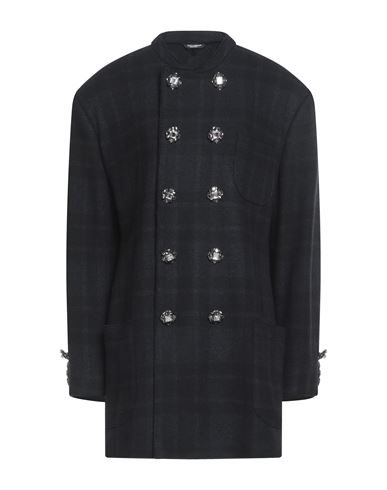 Dolce & Gabbana Woman Overcoat & Trench Coat Black Size 14 Wool, Polyester, Polycarbonate, Polyamide