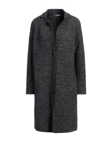 Kangra Woman Coat Lead Size 4 Alpaca Wool, Cotton, Polyamide, Wool, Elastane In Grey