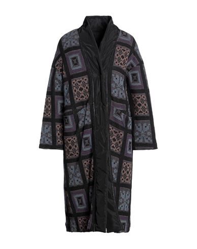Virginia Bizzi Woman Coat Black Size 10 Polyester, Cotton
