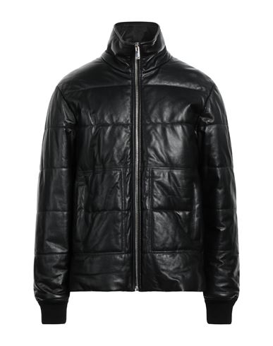 Les Hommes Man Jacket Black Size 46 Soft Leather