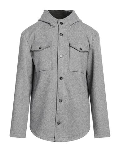 Grey Daniele Alessandrini Man Coat Light Grey Size 40 Polyester, Elastane