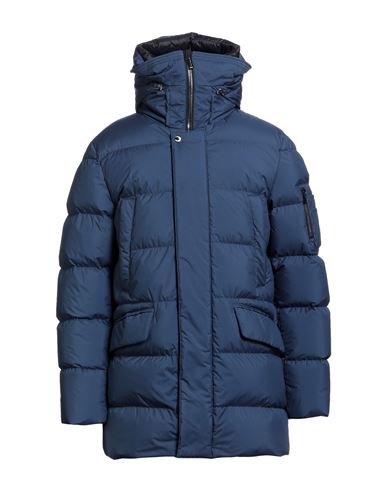Moorer Man Puffer Navy Size 46 Polyester In Blue