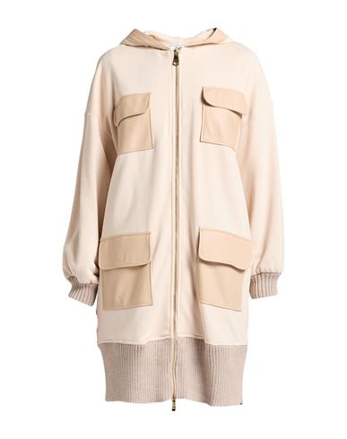 Jijil Woman Overcoat & Trench Coat Beige Size 6 Cotton, Polyester, Polyurethane Coated