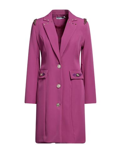 Marçi By Gil Santucci Woman Overcoat & Trench Coat Mauve Size S Polyester, Elastane In Purple