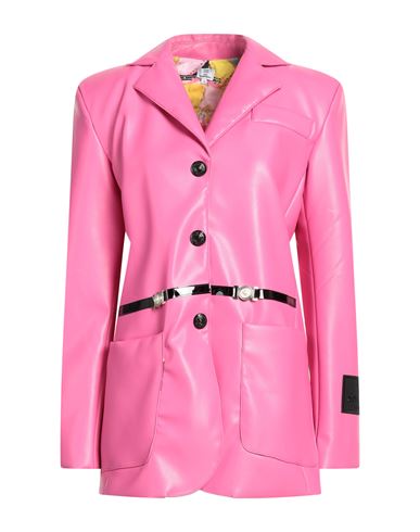 Gil Santucci Woman Overcoat Pink Size 2 Polyurethane, Polyester