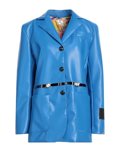 Gil Santucci Woman Overcoat & Trench Coat Azure Size 2 Polyurethane, Polyester In Blue