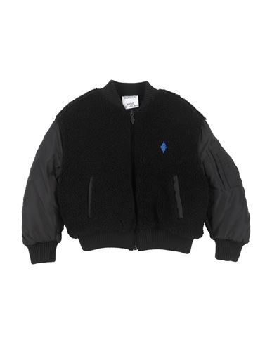 Shop Marcelo Burlon County Of Milan Marcelo Burlon Toddler Boy Jacket Black Size 6 Acrylic, Polyester, Wool, Polyamide