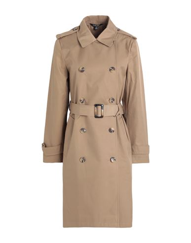 Lauren Ralph Lauren Water-repellent Belted Trench Coat Woman Overcoat & Trench Coat Khaki Size Xl Co In Beige