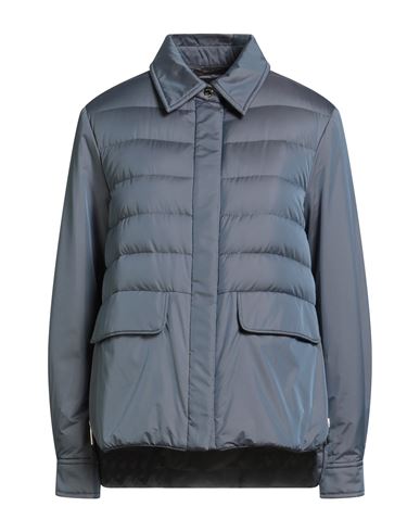 Moorer Woman Puffer Slate Blue Size 10 Polyester, Polyamide In Gray