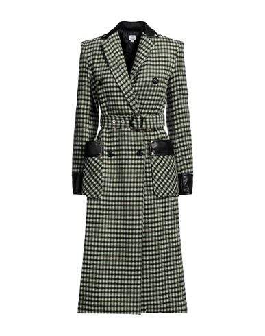 Gil Santucci Woman Coat Green Size 8 Polyester, Polyurethane