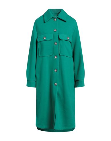 Silvian Heach Woman Coat Green Size 8 Polyester