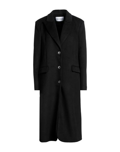 Silvian Heach Woman Coat Black Size 8 Polyamide, Elastane