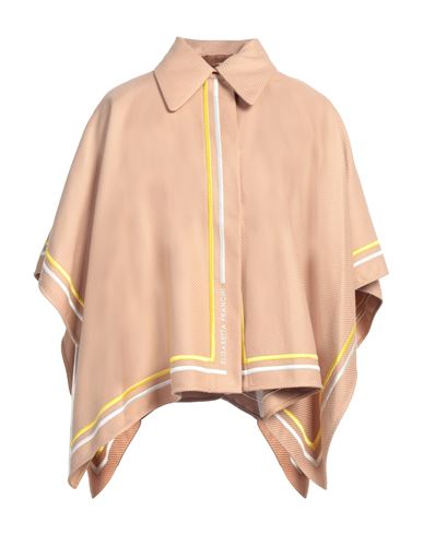 ELISABETTA FRANCHI ELISABETTA FRANCHI WOMAN CAPE CAMEL SIZE 6 COTTON 