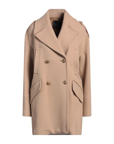 Pinko Woman Coat Light Brown Size 2 Wool, Polyamide