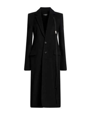 Ann Demeulemeester Woman Coat Black Size 8 Wool, Cashmere