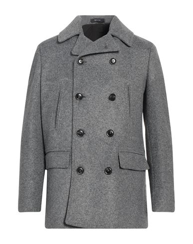 Angelo Nardelli Man Coat Grey Size 42 Acrylic, Polyester, Virgin Wool
