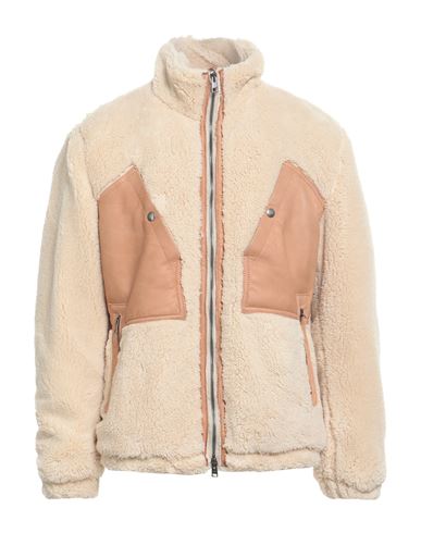 Dacute Man Jacket Beige Size 44 Ovine Leather, Polyester