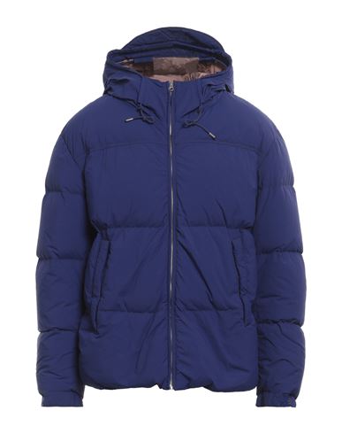 Man Down Jacket Navy Blue Size 46 Polyamide