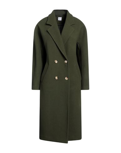 Eleonora Stasi Woman Coat Military Green Size 8 Polyester