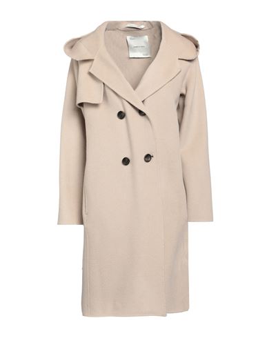 Emma & Gaia Woman Coat Beige Size 6 Wool, Lyocell, Cashmere