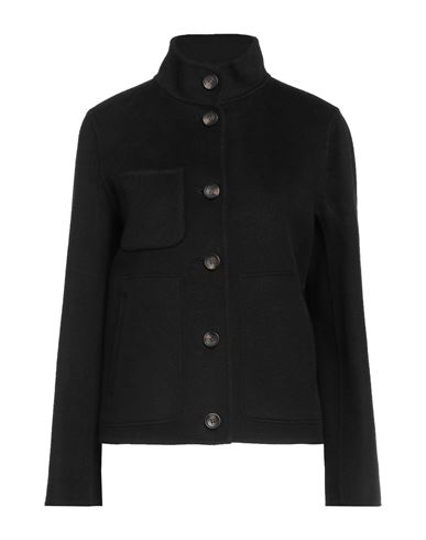 Emma & Gaia Woman Coat Black Size 6 Wool, Lyocell, Cashmere