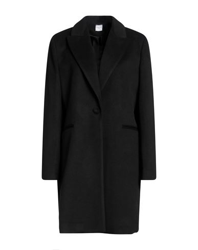 Eleonora Stasi Woman Coat Black Size 12 Polyester, Viscose