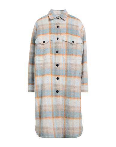 Moncler Vanay Checked Brushed Wool-blend Felt Coat In Blue