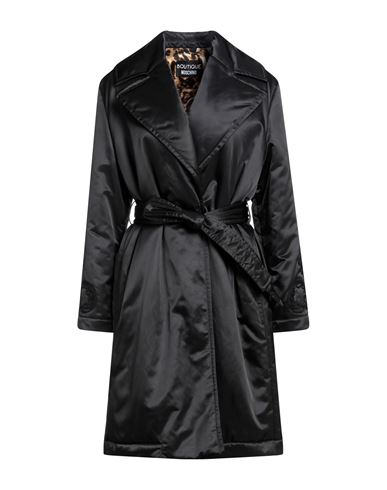 Boutique Moschino Woman Coat Black Size 12 Polyamide In Black
