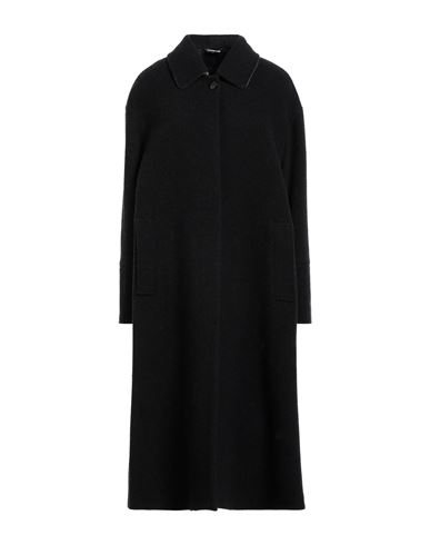 Tonello Woman Coat Black Size 6 Wool, Polyamide, Lycra